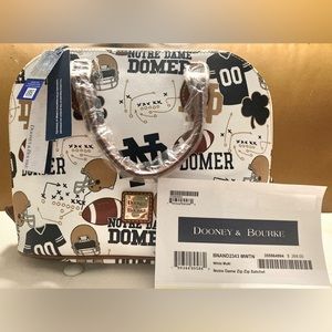 Dooney and Burke Notre Dame zip zip satchel